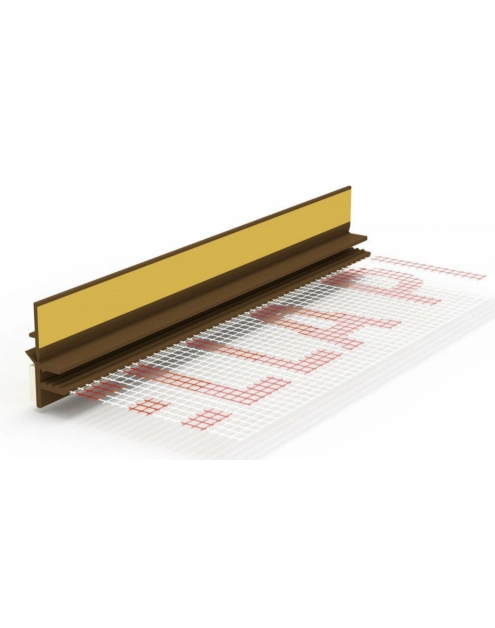 Zdjęcie: Listwa PVC BP13 Midi L250 9/3 złoty dąb, z siatką i z uszczelką BELLA PLAST