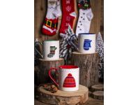 Zdjęcie: Zestaw kubek świąteczny 500 ml czerwony ze skarpetkami ALTOM DESIGN