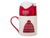 Zdjęcie: Zestaw kubek świąteczny 500 ml czerwony ze skarpetkami ALTOM DESIGN
