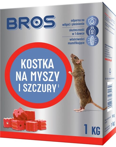 Zdjęcie: Kostka na myszy i szczury 1 kg BROS