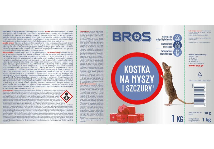 Zdjęcie: Kostka na myszy i szczury 1 kg BROS