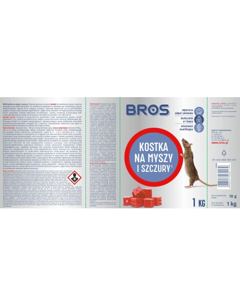 Zdjęcie: Kostka na myszy i szczury 1 kg BROS