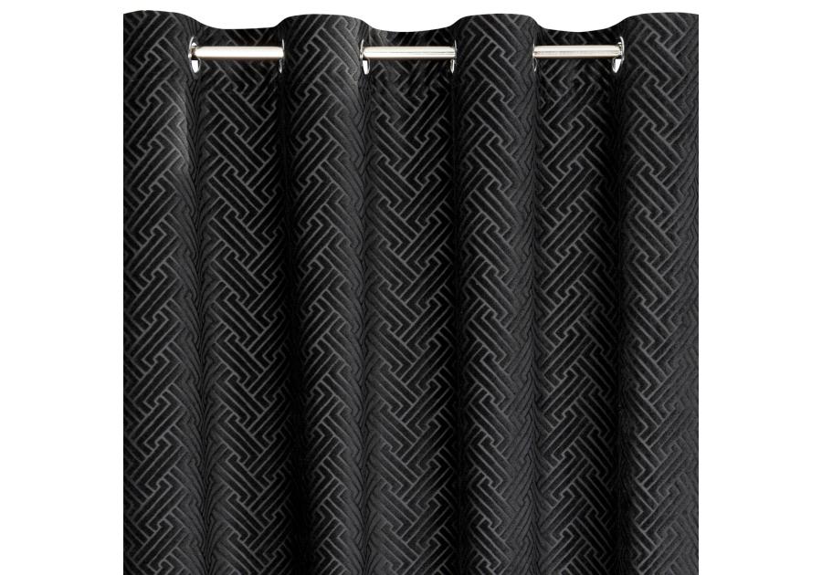 Zdjęcie: Zasłona gotowa Isla 140 x 250 cm czarny EUROFIRANY