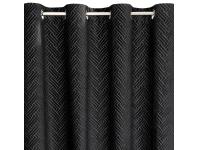 Zdjęcie: Zasłona gotowa Isla 140 x 250 cm czarny EUROFIRANY