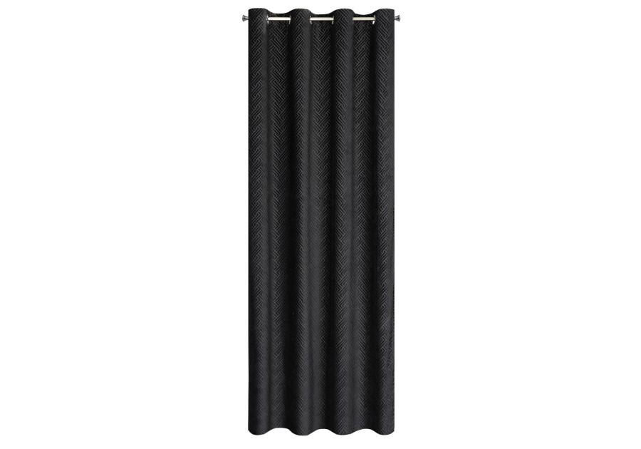 Zdjęcie: Zasłona gotowa Isla 140 x 250 cm czarny EUROFIRANY