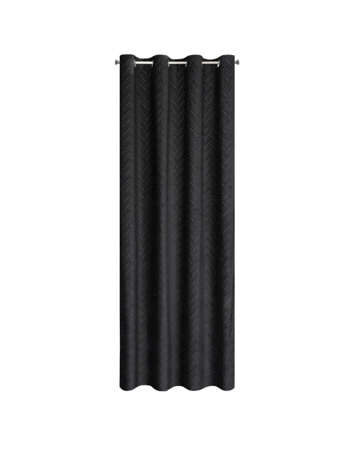 Zdjęcie: Zasłona gotowa Isla 140 x 250 cm czarny EUROFIRANY