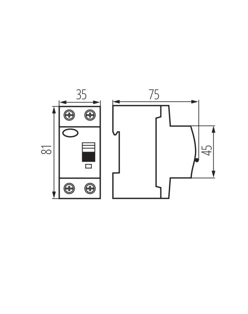 Zdjęcie: Wyłącznik różnicowoprądowy KRD6-2/40/30 ITS