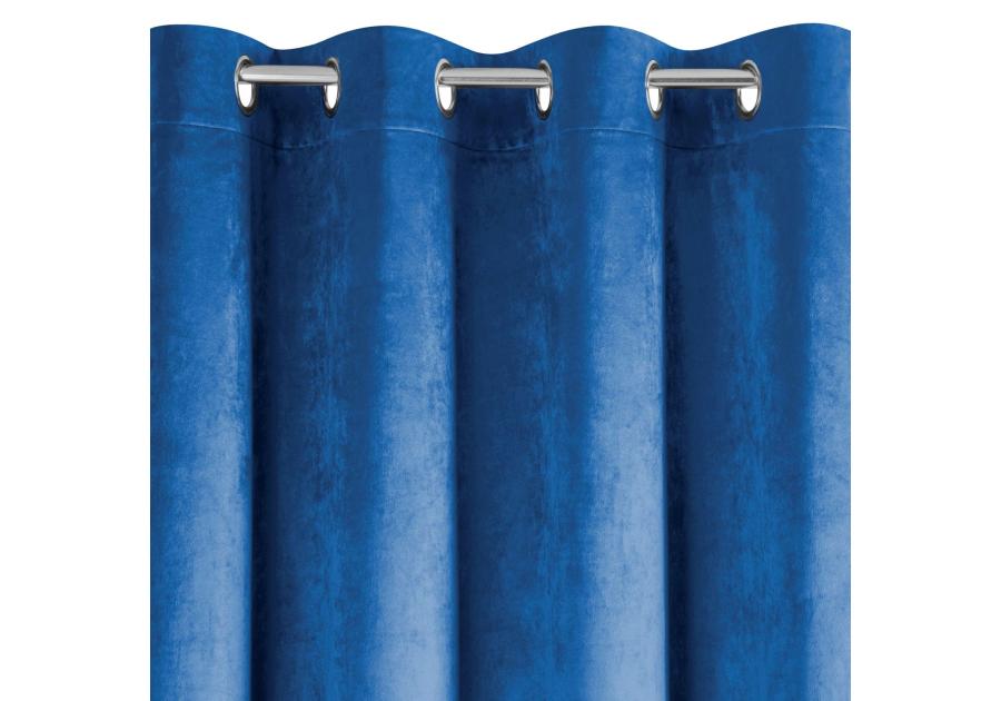 Zdjęcie: Zasłona Sarah 140x250 cm granatowa na przelotkach EUROFIRANY