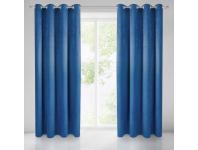 Zdjęcie: Zasłona Sarah 140x250 cm granatowa na przelotkach EUROFIRANY