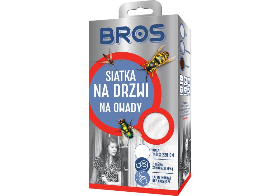 Zdjęcie: Siatka na drzwi 140x220 biała BROS