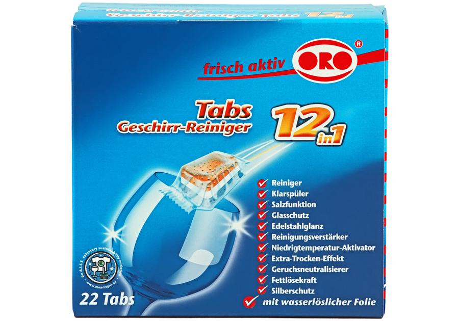 Zdjęcie: Pasta do mycia naczyń w zmywarce bez fosforanów 22 szt. ORO