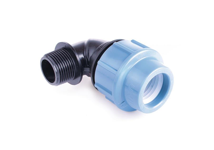 Zdjęcie: Kolano PE gwint zewnętrzny 25/3/4 90 stopni PN16 PIPELIFE