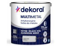 Zdjęcie: Farba do metalu Multimetal Antykorozyjna Jasny szary 2,5 L DEKORAL