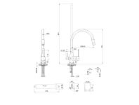 Zdjęcie: Bateria zlewozmywakowa z filtrem Glamour złota INVENA