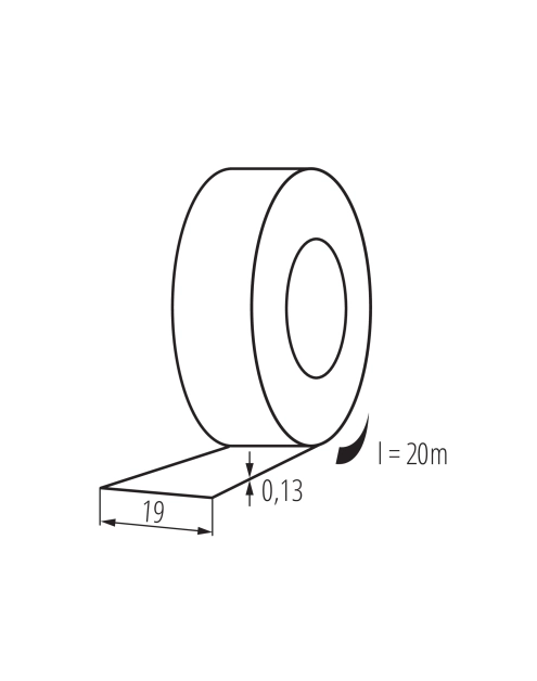 Zdjęcie: Taśma elektrizolacyjna IT-1/20-B KANLUX