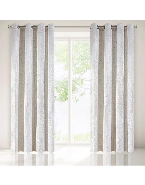 Zdjęcie: Zasłona Erica 140x250 cm naturalna na przelotkach EUROFIRANY