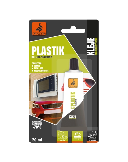 Zdjęcie: Klej do plastiku 20 ml blister DRAGON