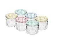 Zdjęcie: Słoik kawiorowy 330 ml fi82/6 z zakrętką mix 6 szt. 132332 BROWIN