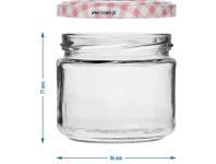 Zdjęcie: Słoik kawiorowy 330 ml fi82/6 z zakrętką mix 6 szt. 132332 BROWIN