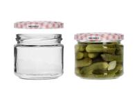 Zdjęcie: Słoik kawiorowy 330 ml fi82/6 z zakrętką mix 6 szt. 132332 BROWIN