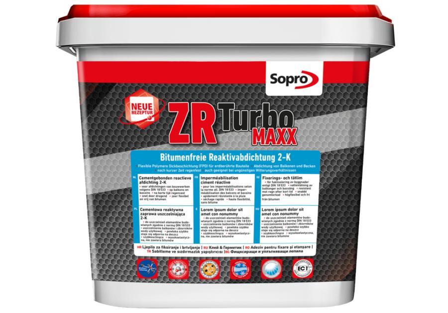 Zdjęcie: Zaprawa uszczelniająca cementowa reaktywna 2-K ZR Turbo XXL SOPRO