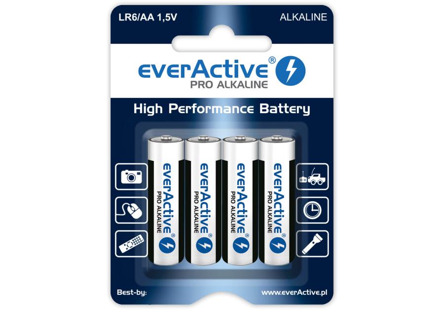 Zdjęcie: Baterie Pro Alkaline LR6 AA EVERACTIVE