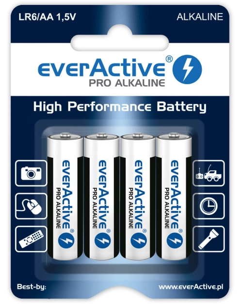 Zdjęcie: Baterie Pro Alkaline LR6 AA EVERACTIVE