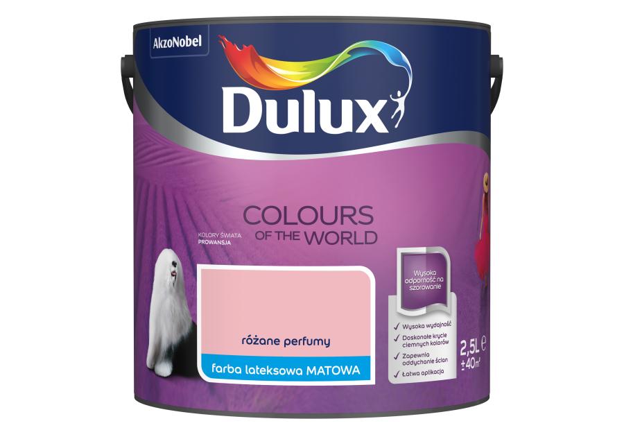 Zdjęcie: Farba do wnętrz Kolory Świata 2,5 L różane perfumy DULUX
