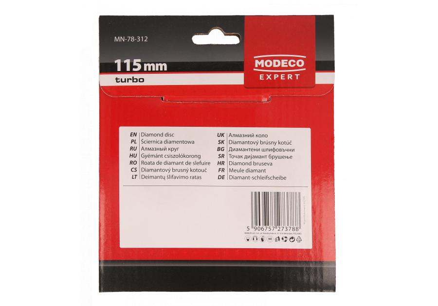 Zdjęcie: Ściernice diamentowe segmentowe typu Turbo 115 mm RAWLPLUG