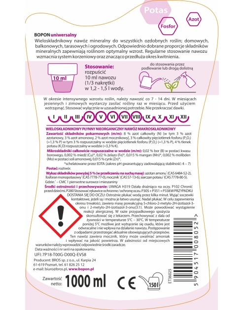 Zdjęcie: Nawóz uniwersalny 1 L BOPON