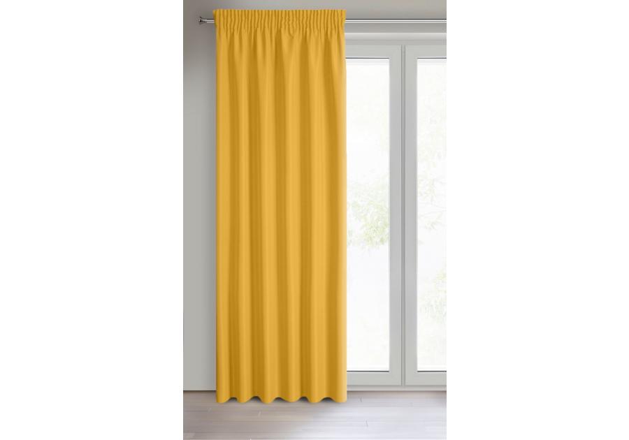 Zdjęcie: Zasłona gotowa Rita na taśmie 140x270 cm musztardowy EUROFIRANY