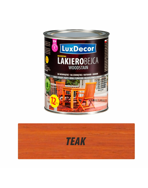 Zdjęcie: Lakierobejca do drewna 0,75 L teak LUXDECOR