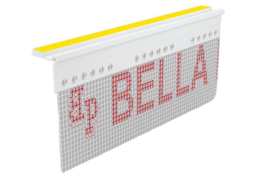 Zdjęcie: Listwa podparapetowa dylatacyjna z siatką BP20 L200 biała BELLA PLAS
