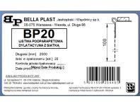 Zdjęcie: Listwa podparapetowa dylatacyjna z siatką BP20 L200 biała BELLA PLAS