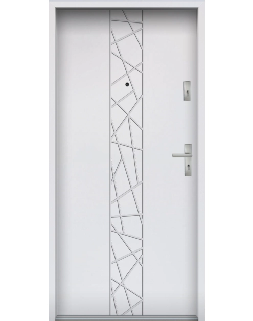 Zdjęcie: Drzwi wejściowe do mieszkań Bastion N-53 Biały 80 cm lewe OSP KR CENTER