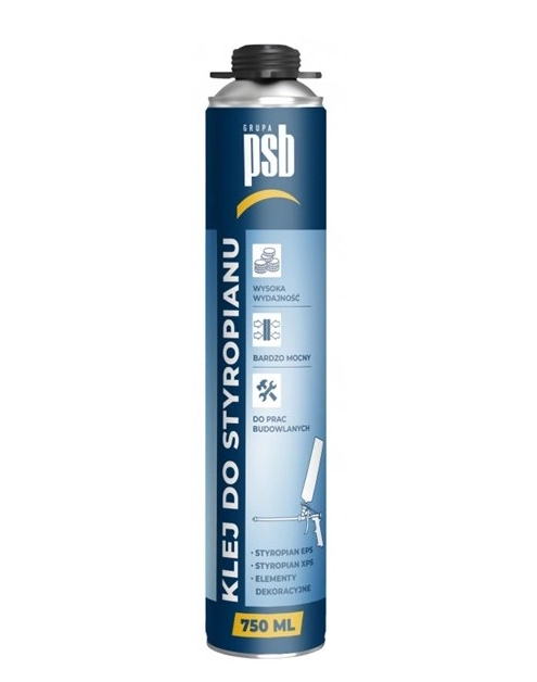 Zdjęcie: Klej do styropianu w wersji pistoletowej 750 ml PSB