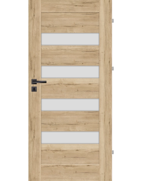 Zdjęcie: Drzwi wewnętrzne Efez 70P dąb halifax, mleczna szyba, pokój NAWADOOR