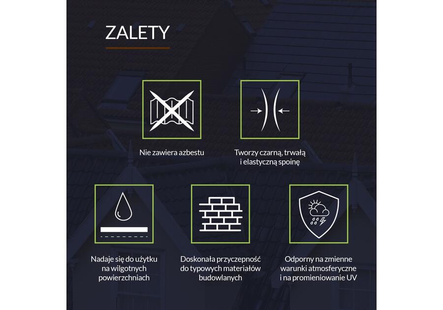 Uszczelniacz dekarski bitumiczny srebrny 310 ml TYTAN PROFESSIONAL