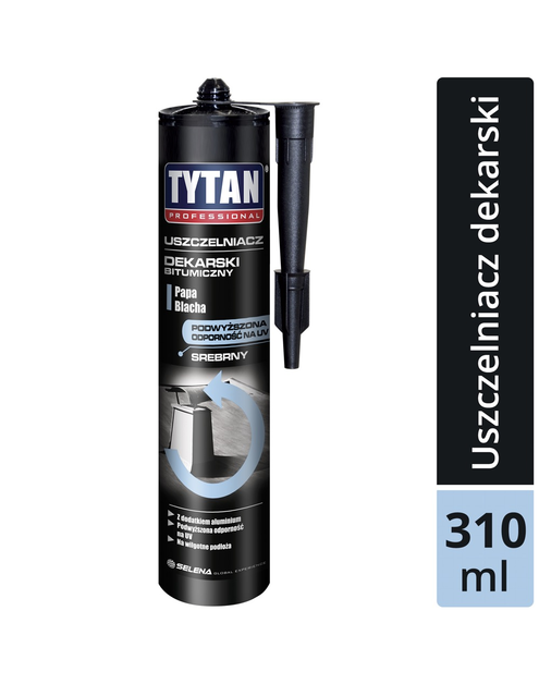 Zdjęcie: Uszczelniacz dekarski bitumiczny srebrny 310 ml TYTAN PROFESSIONAL