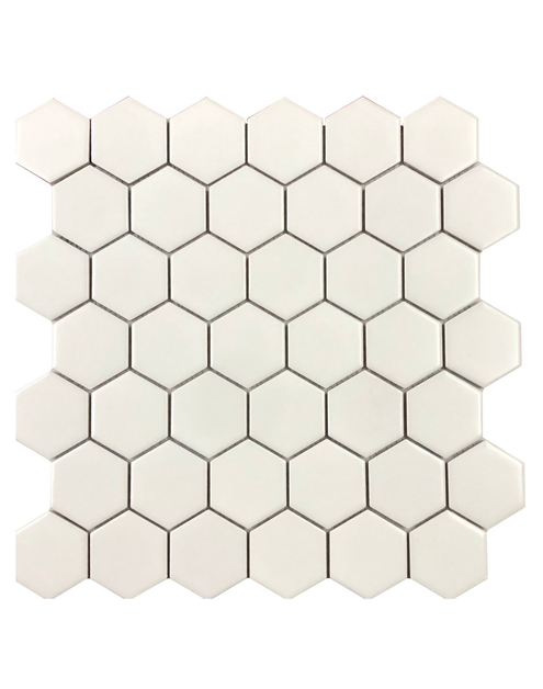 Zdjęcie: Mozaika gresowa White Medium Hexagones Matt 30x30 cm NETTO