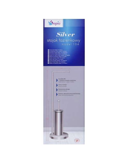 Zdjęcie: Stojak łazienkowy model 104 srebrny SEPIO