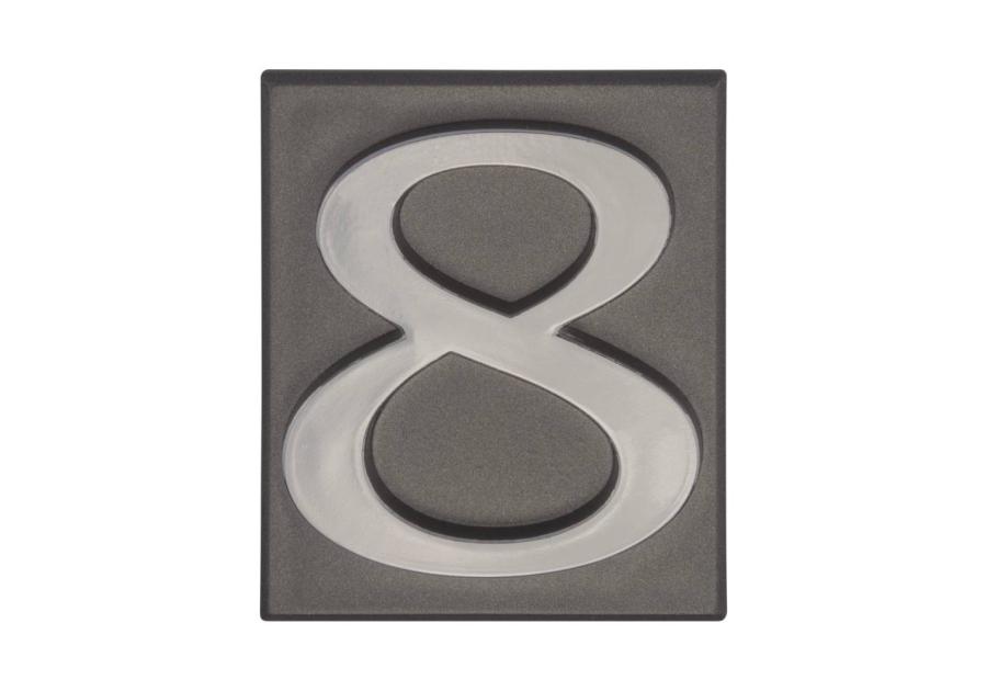 Zdjęcie: Cyfra 8 PCV samoprzylepna 4x4,7 cm grafit DOMINO