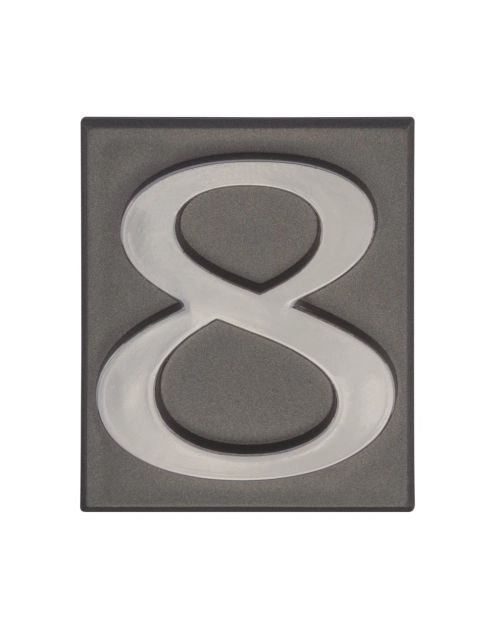Zdjęcie: Cyfra 8 PCV samoprzylepna 4x4,7 cm grafit DOMINO