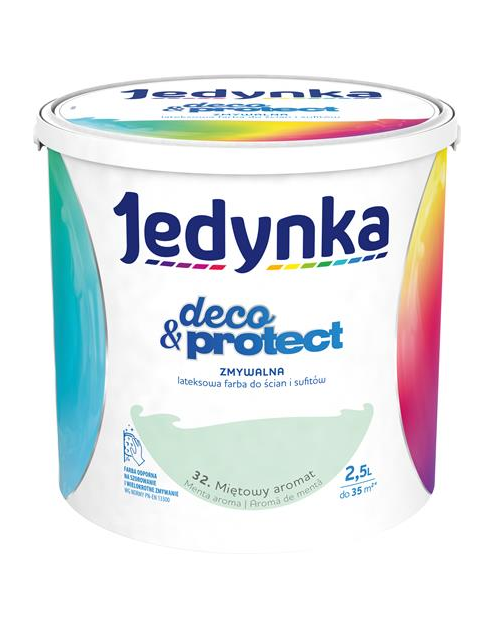 Zdjęcie: Farba lateksowa Deco&Protect Miętowy aromat 2,5 L JEDYNKA
