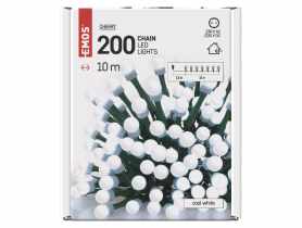 Lampki choinkowe 200 LED kulki 10 m IP20 CW EMOS