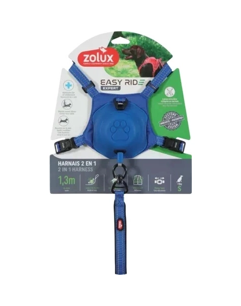 Zdjęcie: Szelki dla psa ze smyczą automatyczną Easyride S 17x34x13 cm ZOLUX