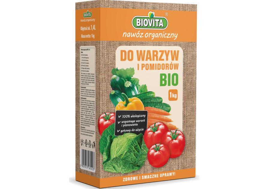 Zdjęcie: Nawóz organiczny do warzyw i pomidorów BIO granulat 1 kg BIOVITA
