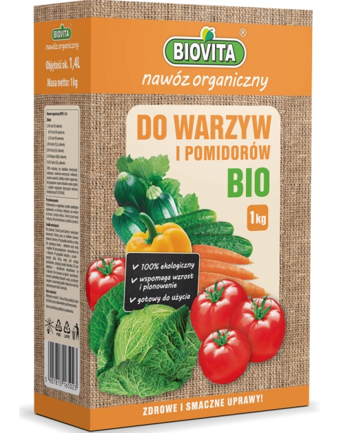 Zdjęcie: Nawóz organiczny do warzyw i pomidorów BIO granulat 1 kg BIOVITA