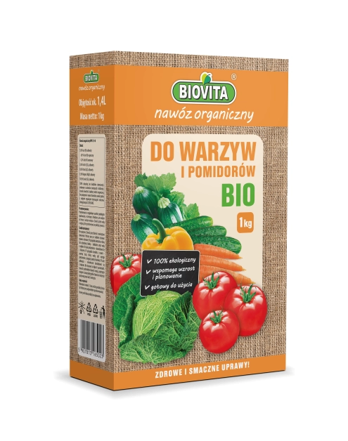 Zdjęcie: Nawóz organiczny do warzyw i pomidorów BIO granulat 1 kg BIOVITA