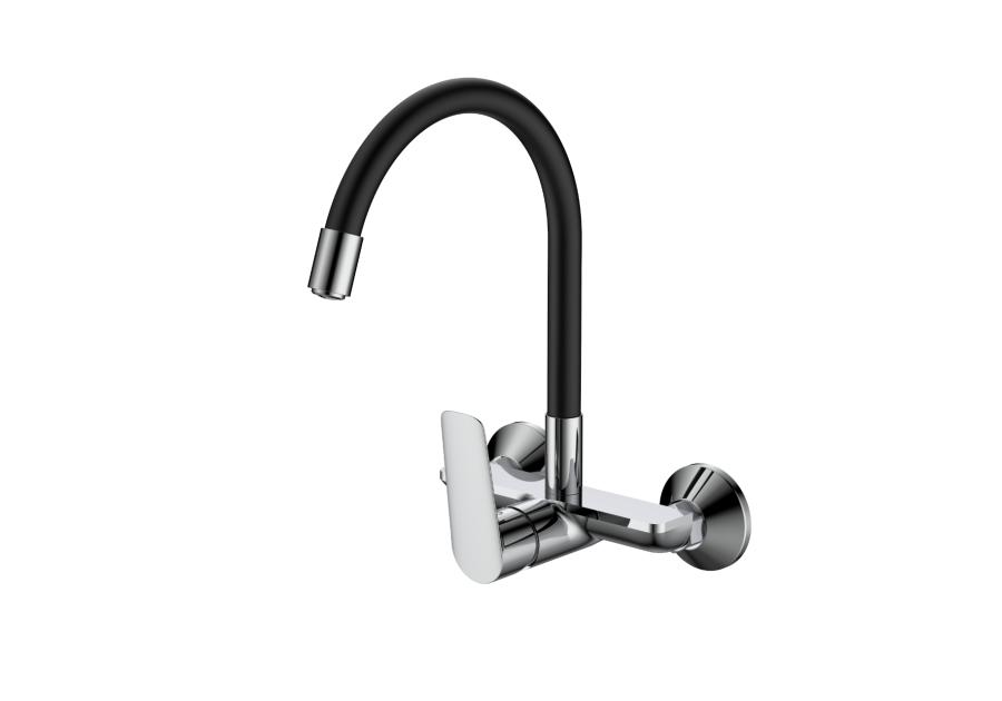 Zdjęcie: Bateria zlewozmywakowo-umywalkowa Elba chromowo-czarna NERGIS